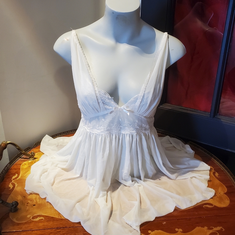 La Vie En Rose Angel Baby Girl Sheer Lingerie Dress Cami